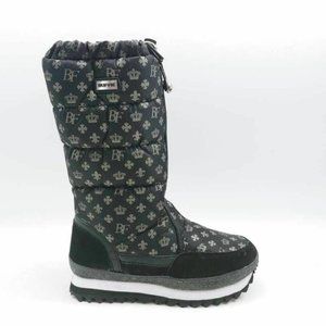 Buffie Womens Winter Boots‎ Black White 36 New